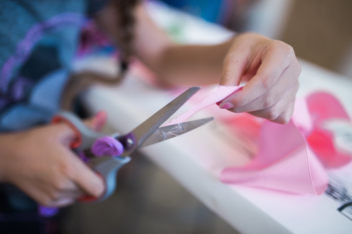 Crafting with Scissors at HeARTfelt Play Studio in Costa Mesa, California