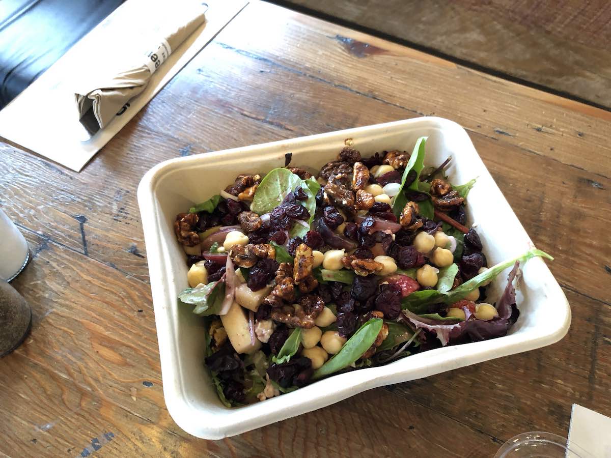 To-Go Antioxidant Salad for one at Greenleaf Chop Shop in Costa Mesa, California.